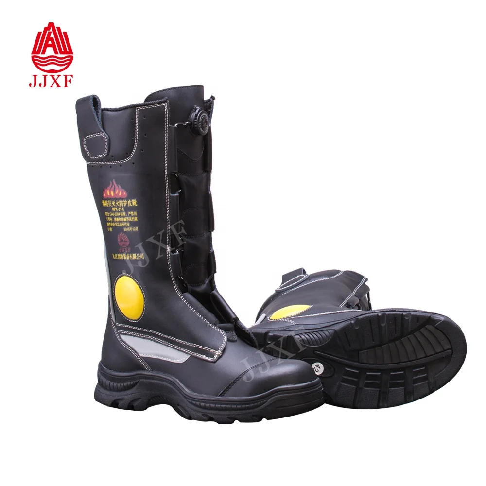 

Best Selling Black Leather Fire Fighting Boots for Men
