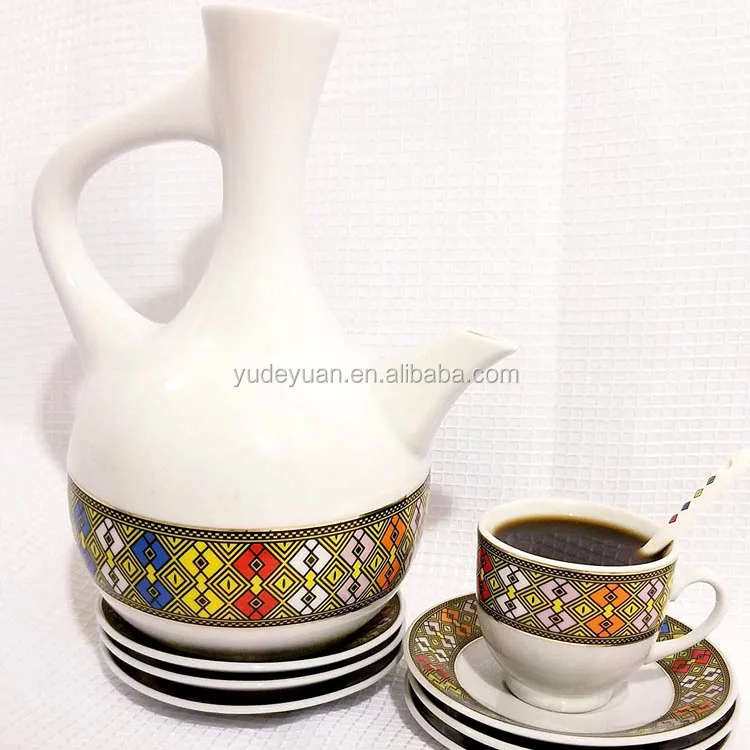 15pcs 17pcs Sheba Queen Ethiopian Coffee Cup Set Porcelain Buy