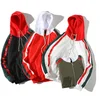 2019 Custom Design Men Fashion Hip Hop Striped Hooded Cap Canvas Bomber Jacket