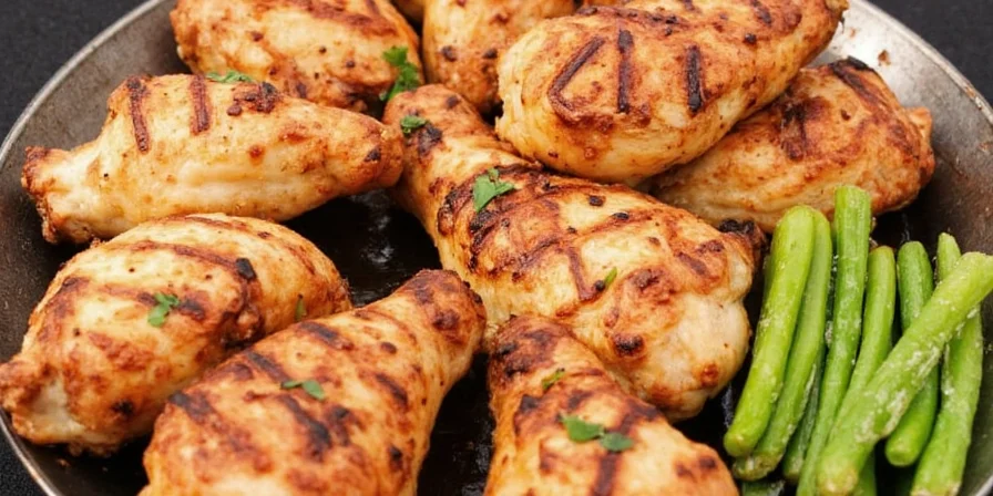 Za'atar grilled chicken served with tzatziki
