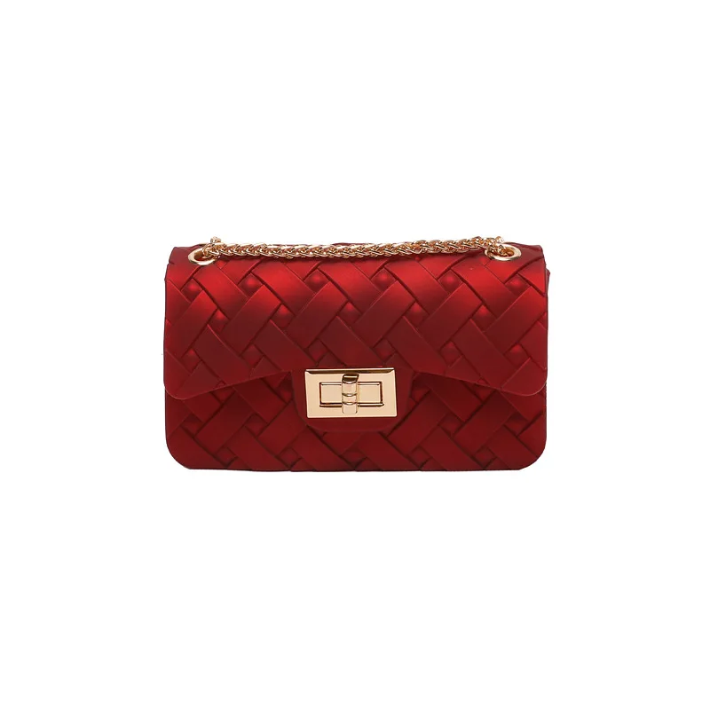 

2021 Ladies New Mini Woven Jelly Bag Fashion Casual Small Shoulder Bag