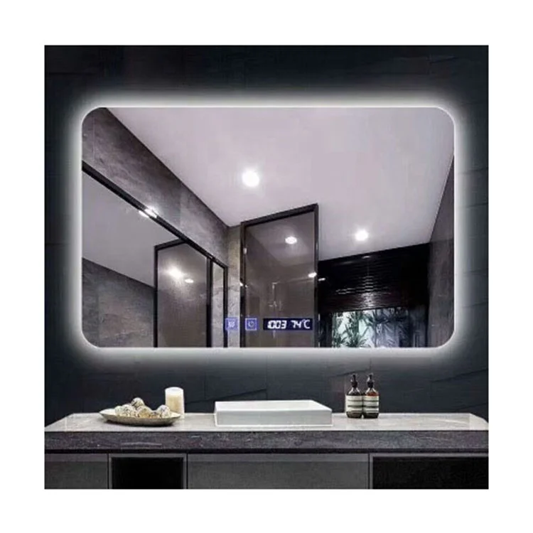 

Customized cheap and reusable square led smart wash basin mirror