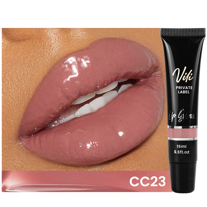 Wholesale Bulk Moisturizing Lip Balm Gloss Private Label Soft Tubes Clear Lip Gloss Your Logo Nude Glossy Lipgloss