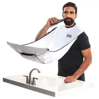 

newest Popular design custom hot sell promotional beard moustache catcher apron cape bib for shave