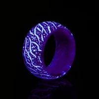 

New Design Luminous Purple Blue Ring Glowing In The Dark For Women Men Jewelry ring