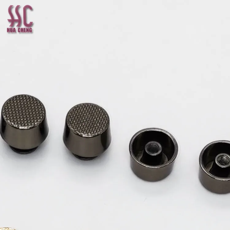 

Factory directly sale zinc alloy brass material bag feet rivets handbag hardware accessories rivets with screw post, Gold,silver,nickle,brass, other metalic color is available.