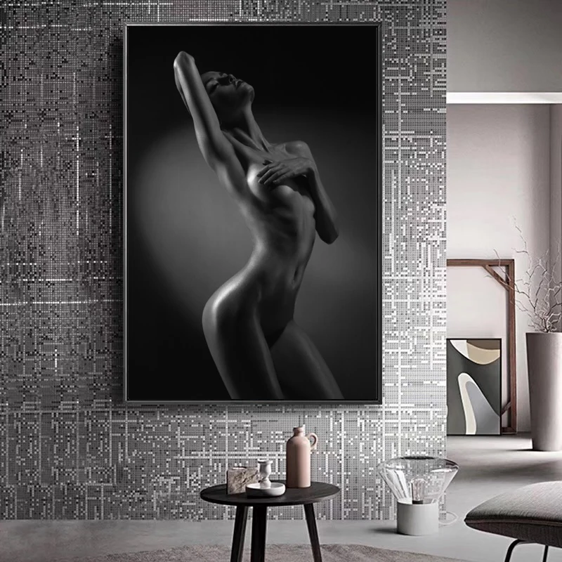 
Posters and Prints Wall Art Canvas Painting Fashion Art Photo of Elegant Nude Model Pictures for Living Room Home Decor 