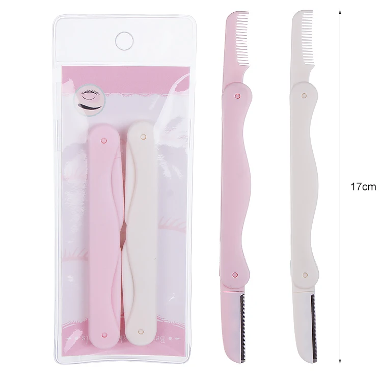 

Zero Waste Wheat Straw Facial Hair Remover Tool Replaceable Razor Foldable Stainless Steel Facial Eyebrow Razor, 4colors