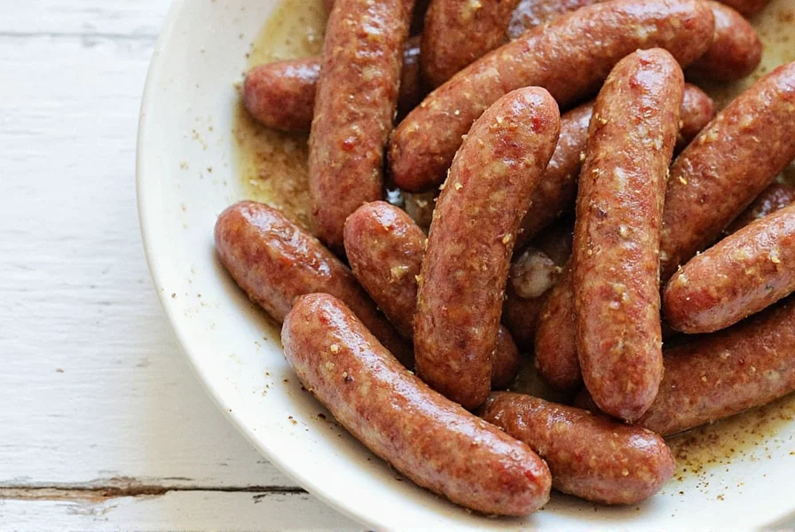 Venison sausage resting in refrigerator