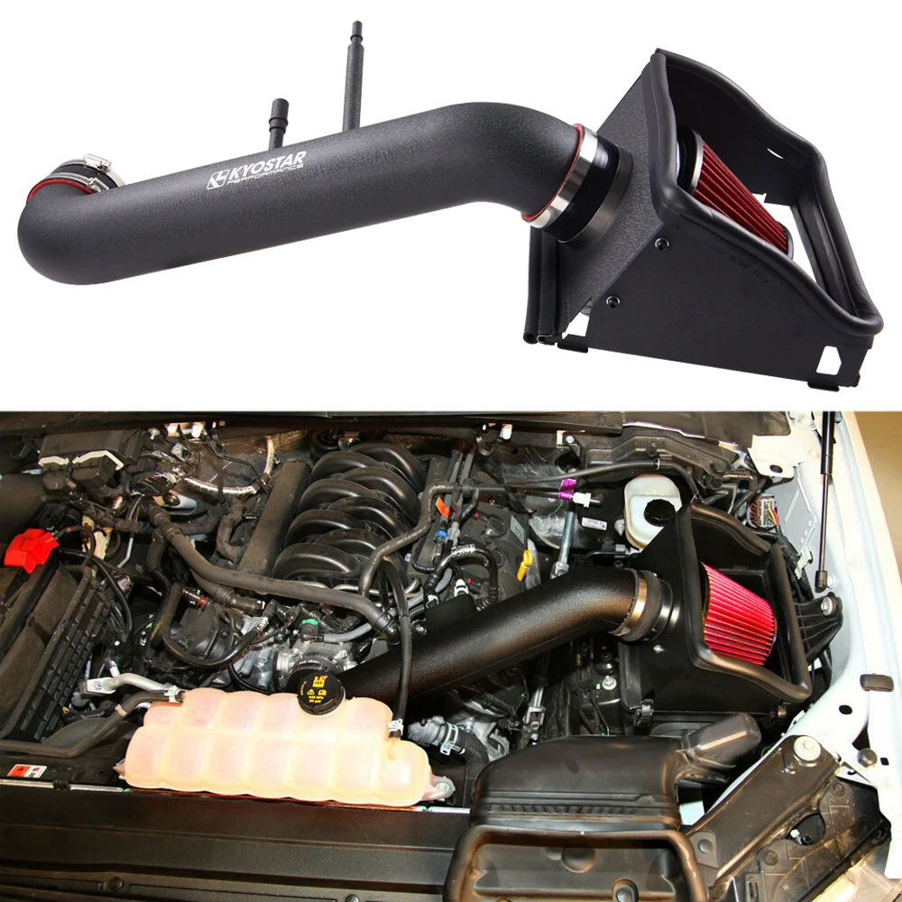 

Performance Aluminum Heat Shield Cold Air Intake System For 2015-2020 Ford F150 XLT XL 5.0L V8