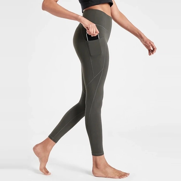 

Wholesale Fashion Side Pockets Women Tights Drying Quickly High Stretch Yoga Pants Leggings