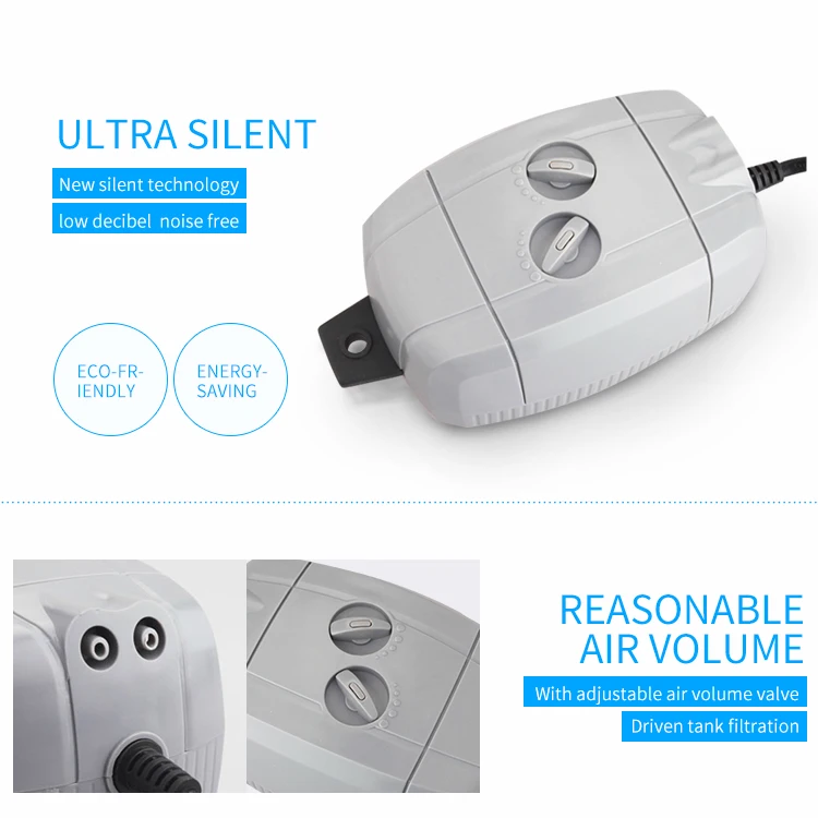 Aquarium Fish Tank Water Pump Double Hole Ultraquiet Oxygen Pump