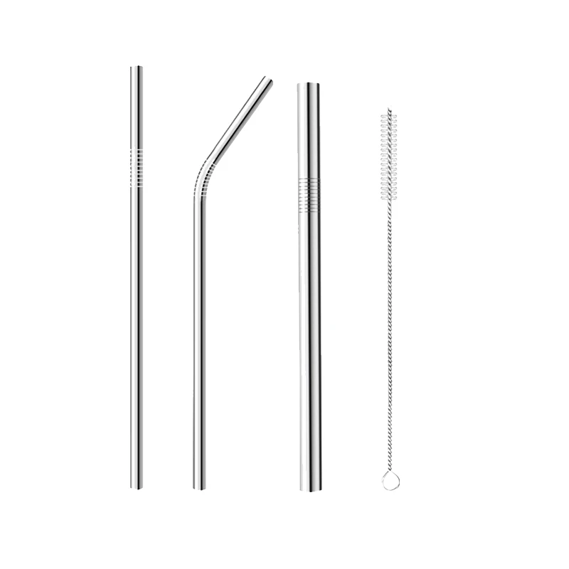 

304 Color Stainless Steel Straw Titanium Plated Cocktail Drink Creative Yogurt Straw Set Straw, Picture