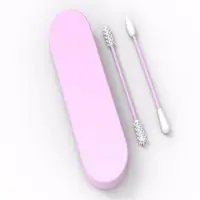 

New Style Reusable Cotton Swab Ear Cleaning Cosmetic Silicone Swabs Make Up Dust Swab Different Tips