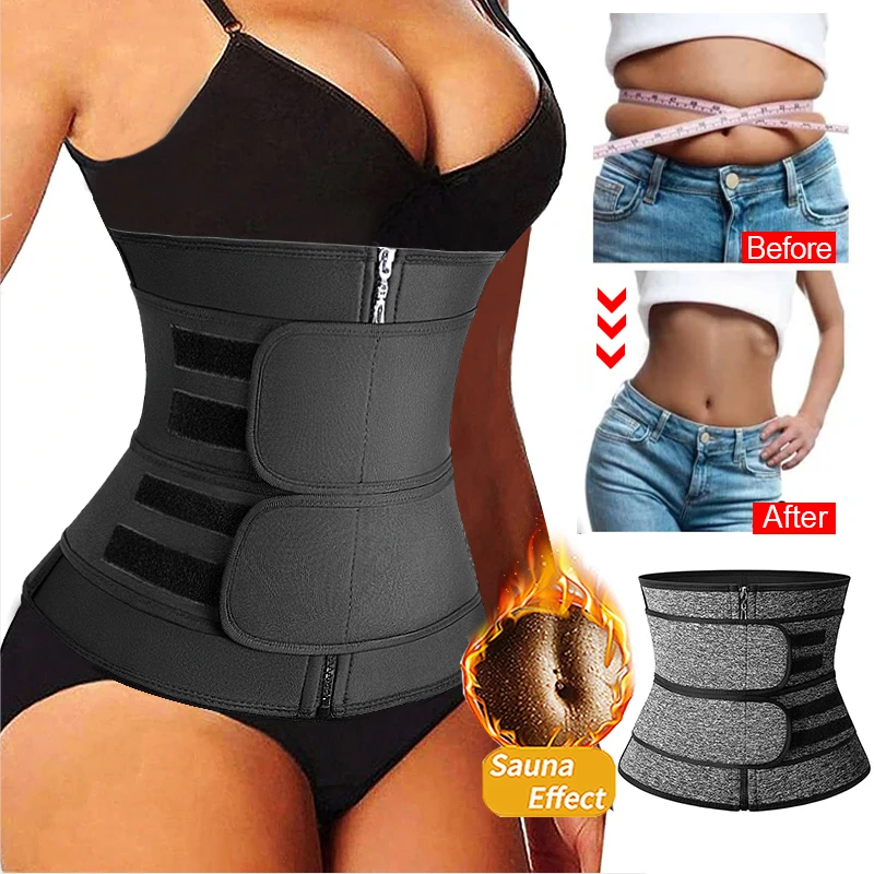 

Zipper Waist Trainer Body Neoprene Slimming Sheath Belly Reducing Shaper Tummy Sweat Shapewear Workout Women Waist Trainer Belt