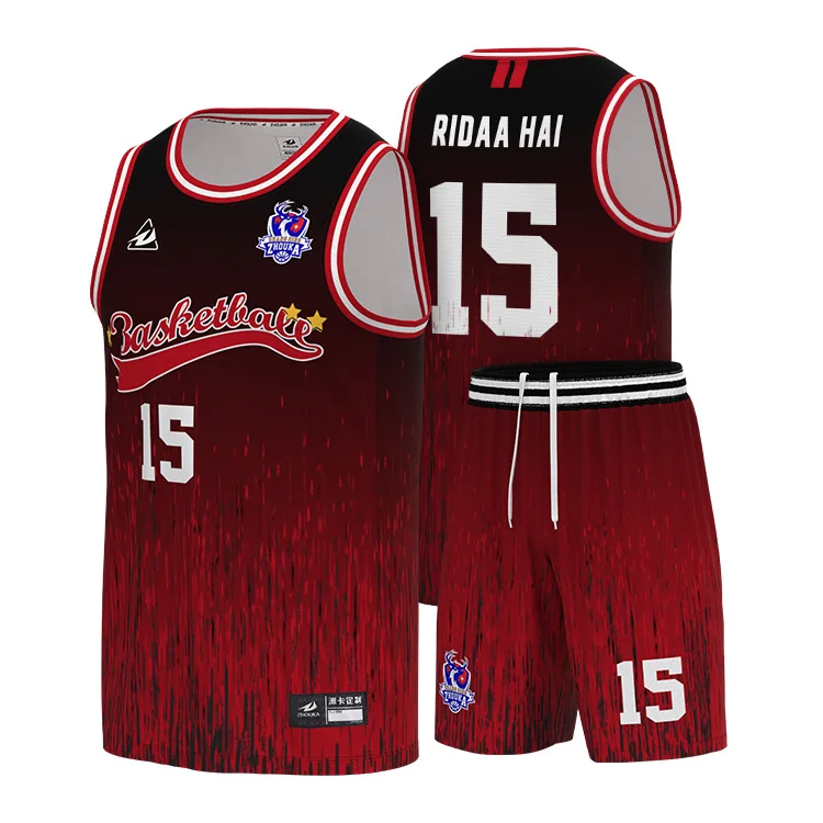 

New Design Custom Basketball Jersey Wholesale Blank Sublimation Basketball Wear Suit For Men Uniform Cloth Set