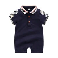 

Mudkingdom Boutique Summer Clothes Polo Romper High Quality Baby Boy/Girl Short Sleeve Jumpsuit
