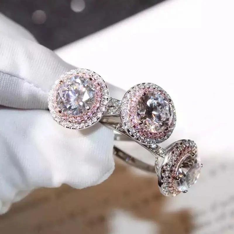 

S925 Sterling Silver color VS2 Diamond Ring for Women Anillos diamant Bizuteria Topaz Gemstone Wedding Silver 925 Jewelry Ring