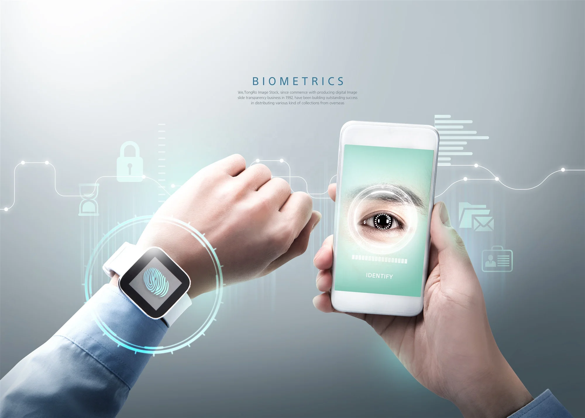 
Information encryption, identity authentication poster design 