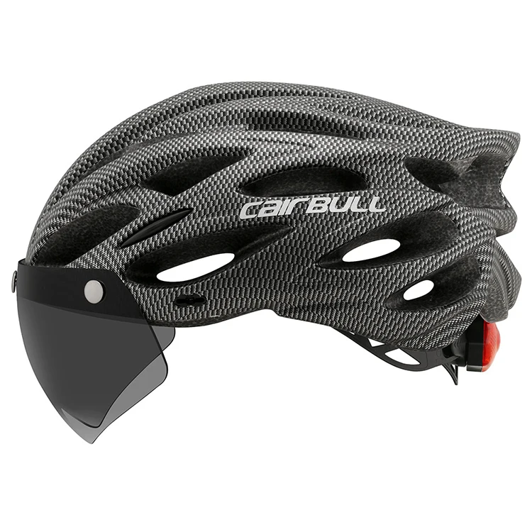 

Ultralight Cycling Helmet In-Mold Mountain Road MTB Helmets With Removable Visor Sunglasses Bike Taillight For Men Women Unisex