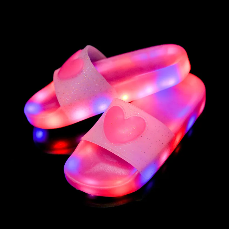 

Summer Beach Boy and Girl Slippers Outdoor LED Slipper, Blue/pink/red