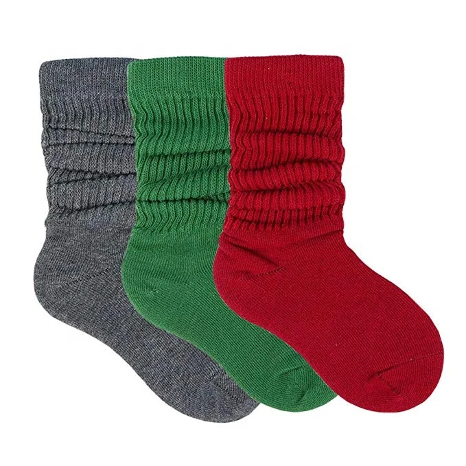 

Unisex Toddler children cotton pure colors knee high slouch socks, Pantone color