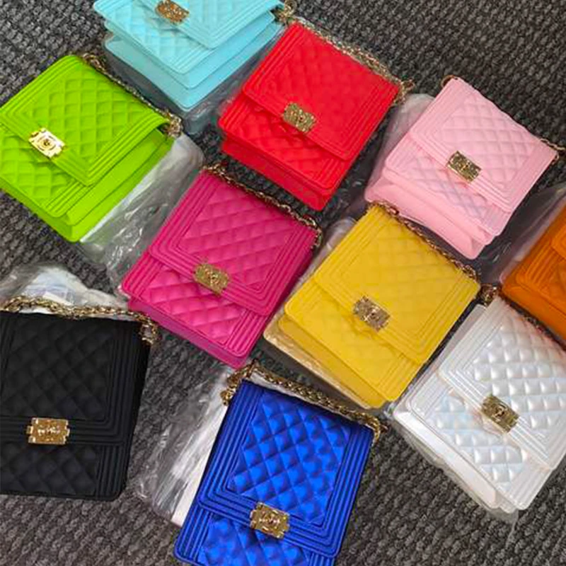 

2021 Fashion New Women's Hot Selling Jelly Hand bag Colorful Purse Crossbody Shoulder Handbag Jelly Purse, Pls see the color choice