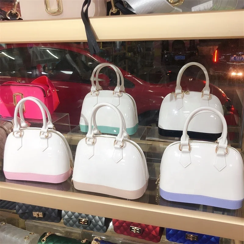

New Arrival Candy Color Mini Purse Handbag Small Chain Crossbody Boston Pillow Jelly Bag For Children, Custom colors