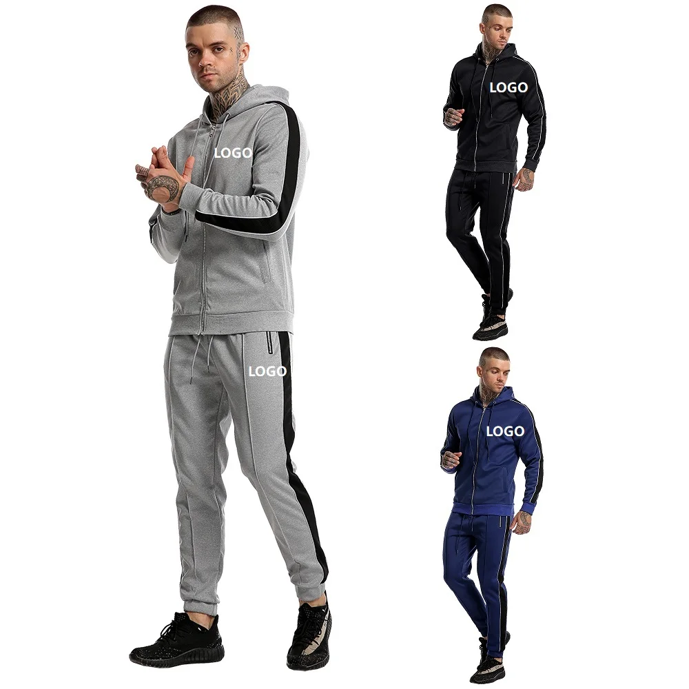 

Vedo Tracksuit Dropshipping Custom Logo Polyester Long Sleeve Hoodie Casual Sportswear Jogging Suit 2 Pieces Men Track Suits, Picture shows