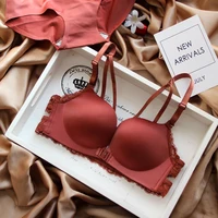 

Sexy Transparent Lace Wireless Push up Lingerie and Bra Set