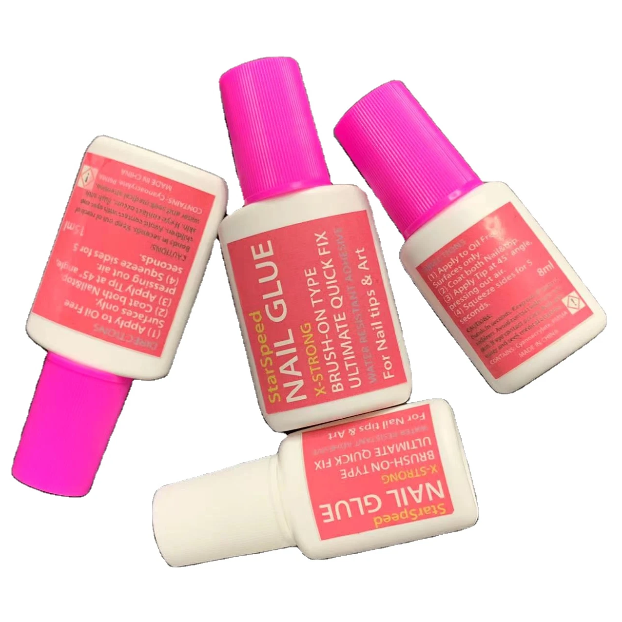 

Top quality press on nail glue 15ml custom brush on nail rhinestone glue