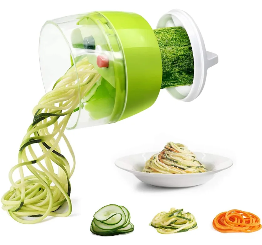 

Hand Held 4 in 1 Vegetable Spiralizer Slicer Food Chopper Cutter, Customized