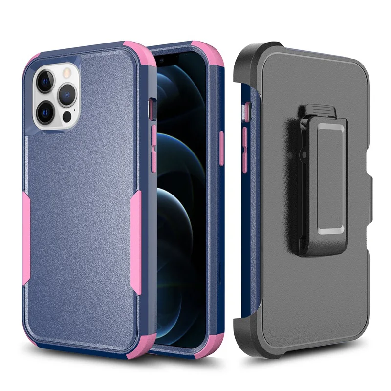 

For iPhone 12 Pro Max Ultra Slim Shockproof Cover TPU PC Phone Case and Holster Camo, Colors optional