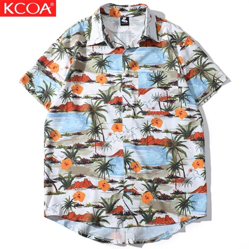 

Ready To Ship Sublimation Polyester Men's Plus Size Hawaiian Shirt Custom Causal Beach Shirt For Men