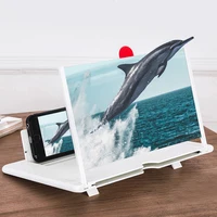 

12" Screen Magnifier 3D HD Movies, Videos Foldable Phone Stand with Screen Amplifier Supports All Smartphones