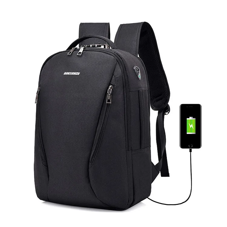 New anti-theft code lock computer backpack charging usb backpack waterproof male casual business computer bag