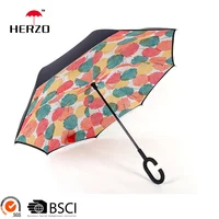 

2020 Unique Design Semi-Automatic C Handle Inverted Reverse Umbrella