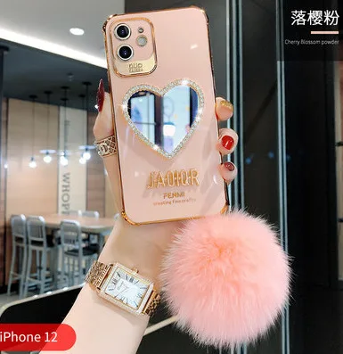 

Mobile phone accessories cell phone cases for iphone case 7 8 11 12 series with reflective mirror, With pills and no pills two styles 16 colors