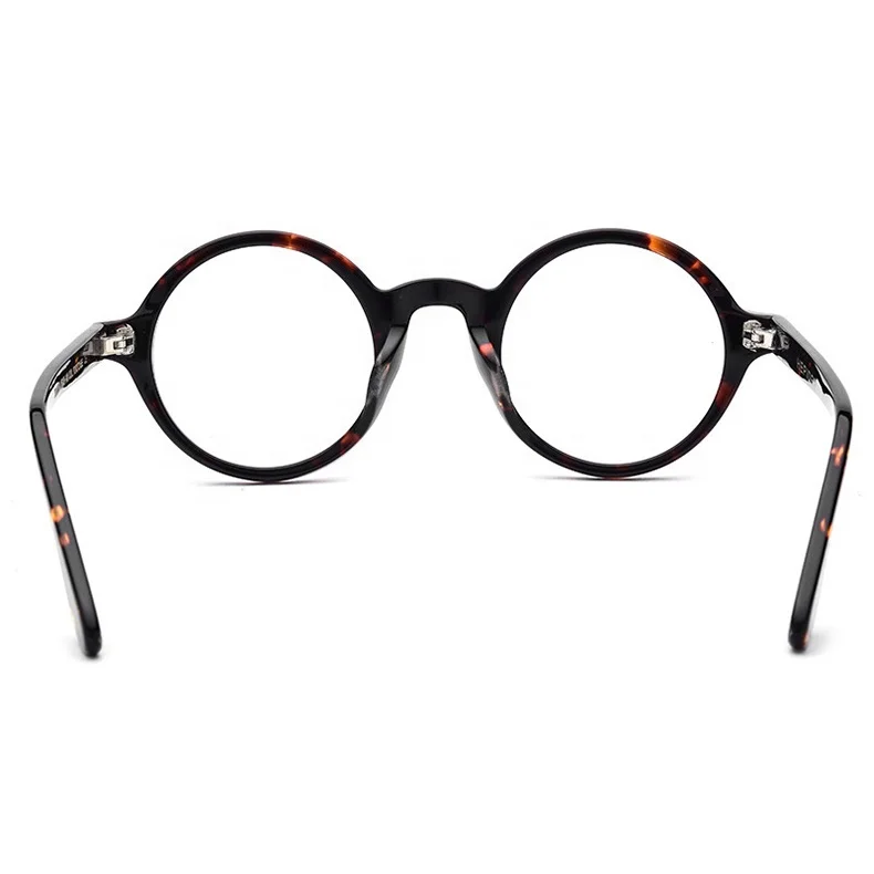 

Round shape vintage plain lenses acetate optical eyeglasses, 3 colors