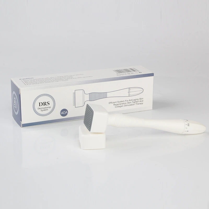 

Microneedling Roller DRS Derma Roller Stamp Needle Lengths Adjustable 140-needle Derma Stamp for Skin Care