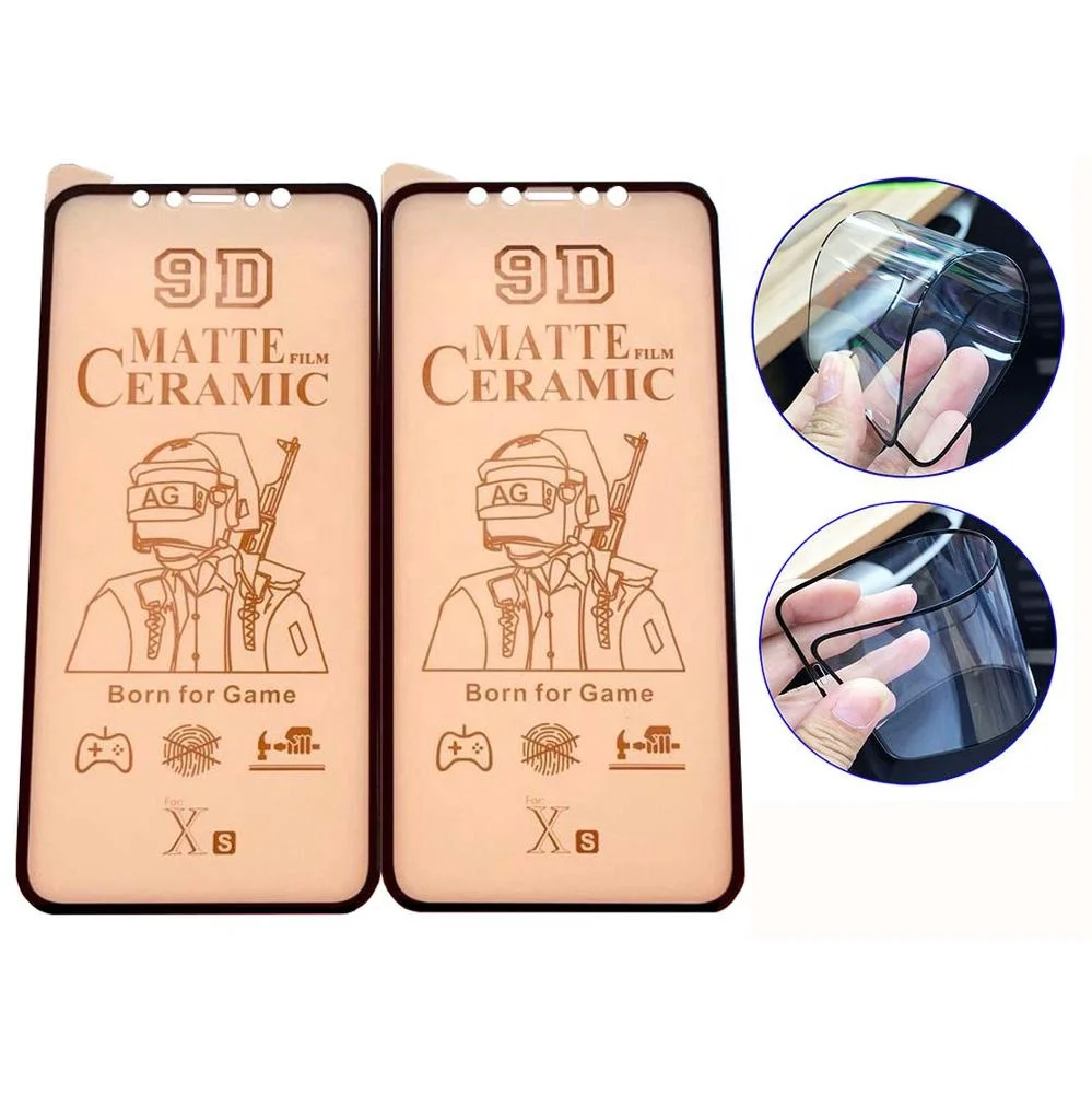 

PMMA +PET Matte Full Coverage Screen Protector Soft Frosted 9D Ceramic Film, Black