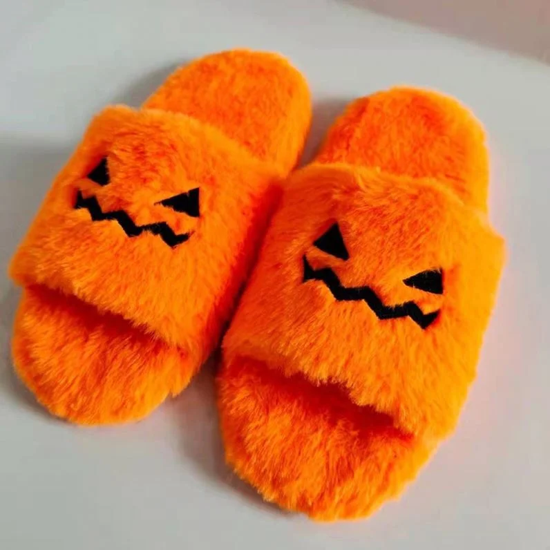 

2021 3 Colors Furry House Shoes Halloween Slippers Huge Stocks Factory Prices Indoor Slippers, As picture or custom