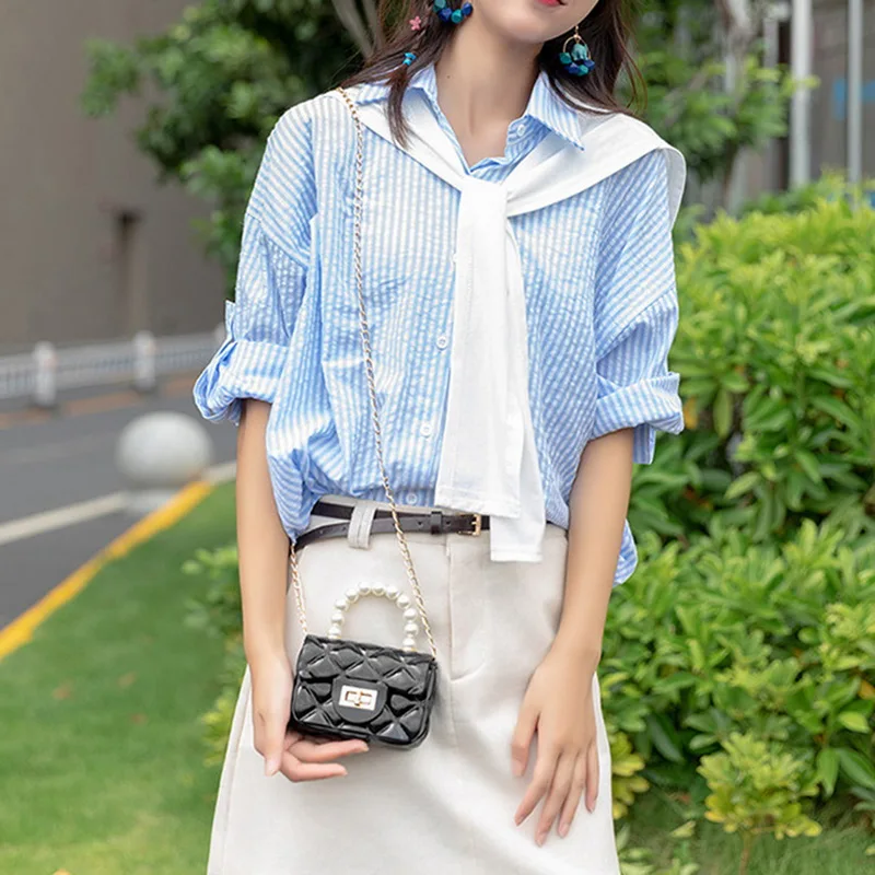 

2020 Jelly New Design Diagonal Women Mini Chain Wholesale Shoulder Handbag, Picture color