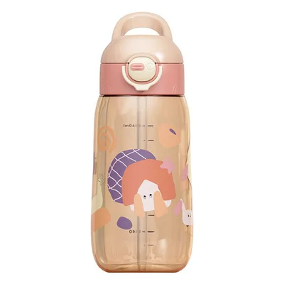 

Summer student sports large-capacity cartoon plastic bouncing cup with straw, Picture