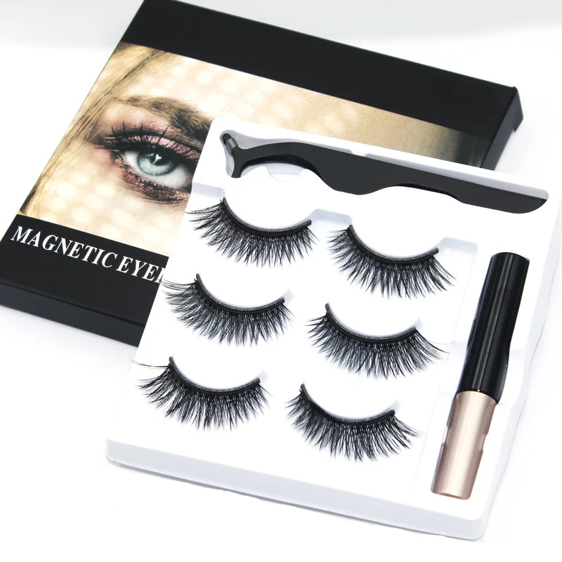 Real Technology 2020 Popular Style 3d 5d Lashes 13mm 18mm 25mm Magnetic Eyelashes