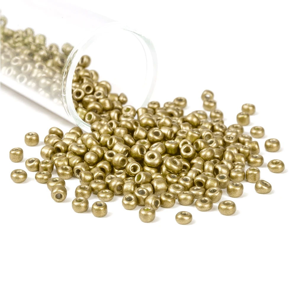 

Wholesale 6/0 8/0 11/0 12/0 Metallic Glass Gold Seed Bead 2mm 3mm 4mm for Homemade Jewelry Making, Metallic colors