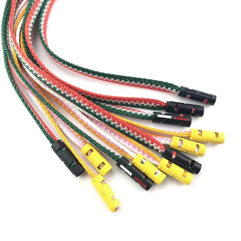 

Colorful Jacquard Polyester Braided Rope With Metal Tipping End For Hoodie Pants, Custom pantone color