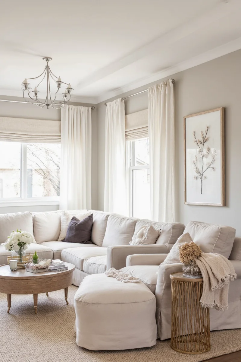 Botanical Taupe Art in Dining Room