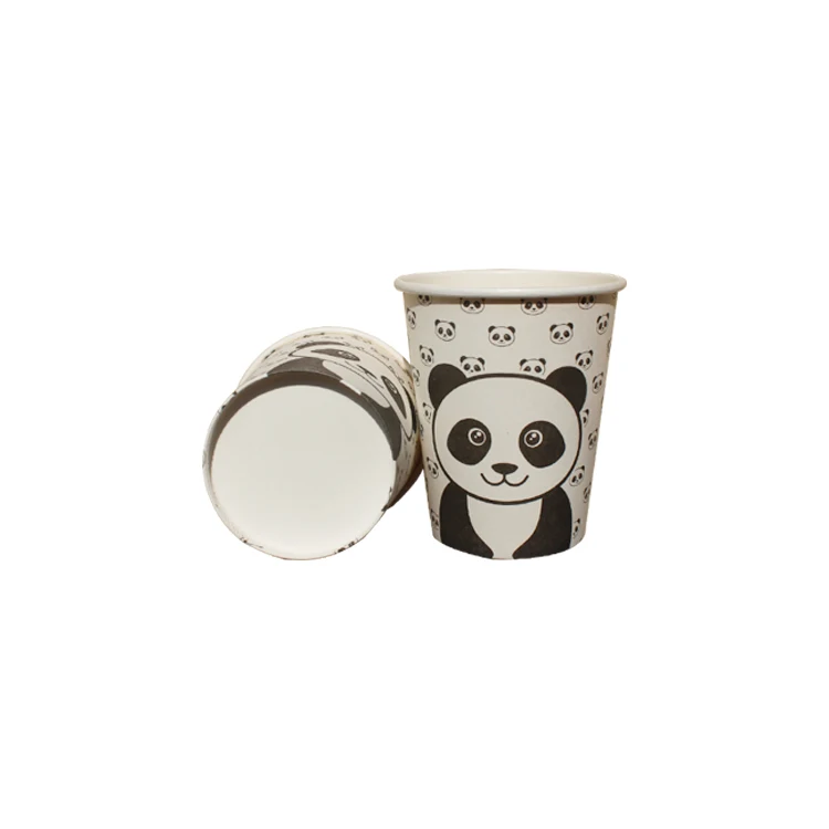 可爱的熊猫设计纸杯定做特种纸杯优秀质量纸杯的日常