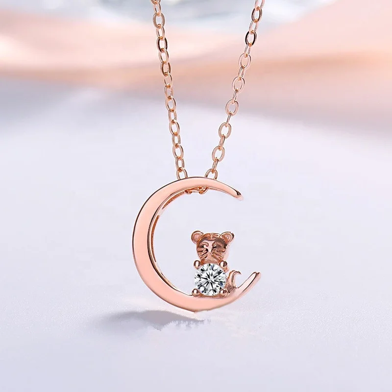 

Explosive Zodiac Pendant Necklace Rose Gold Moon Pendant Necklace
